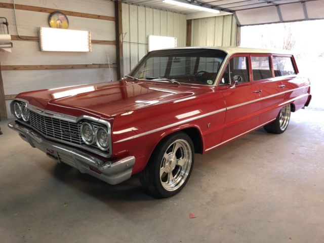 1964 Red Chevrolet Bel Air/150/210 Wagon