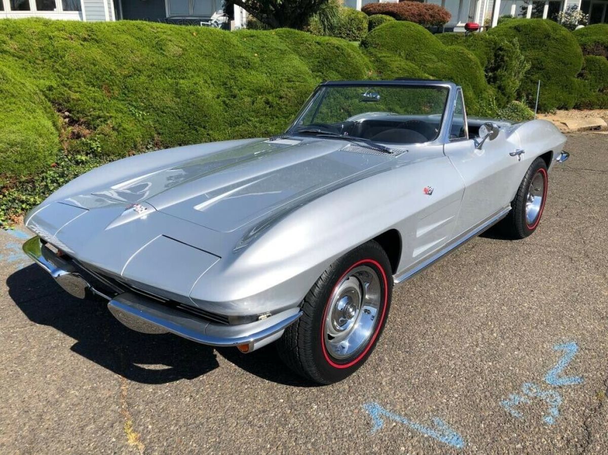 1964 Silver Chevrolet Corvette Convertible