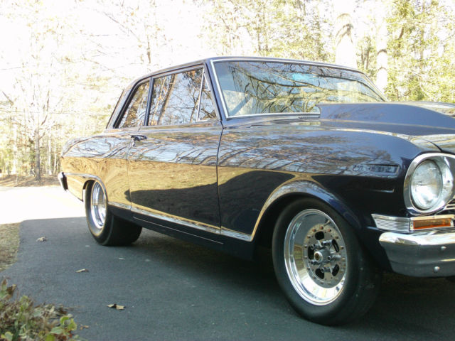 1964 Silver Blue Chevrolet Nova 2 Door Hardtop