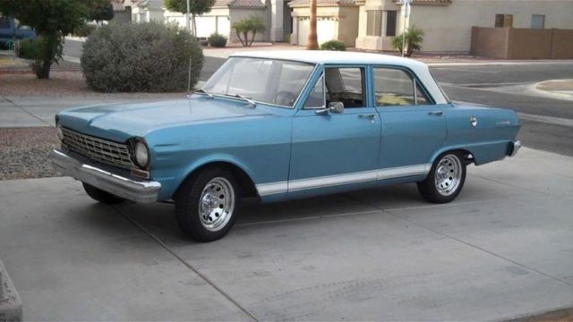 1964 Blue Chevrolet Nova Sedan
