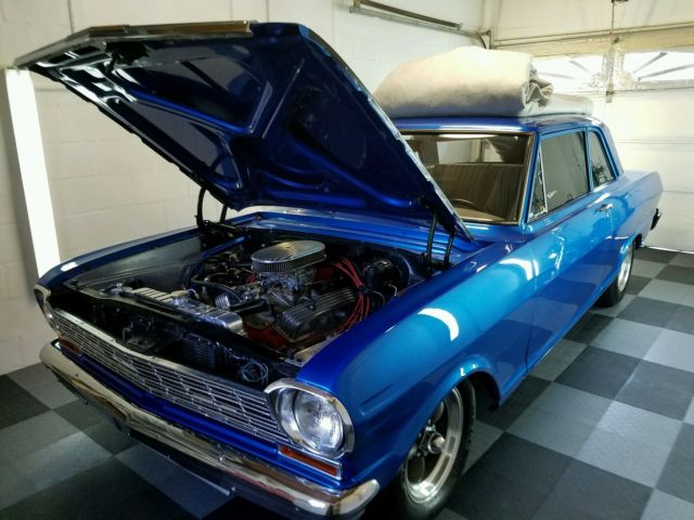 1964 Blue Chevrolet Nova 2 door coupe