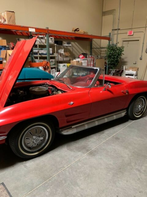 1964 Red Chevrolet Corvette Convertible