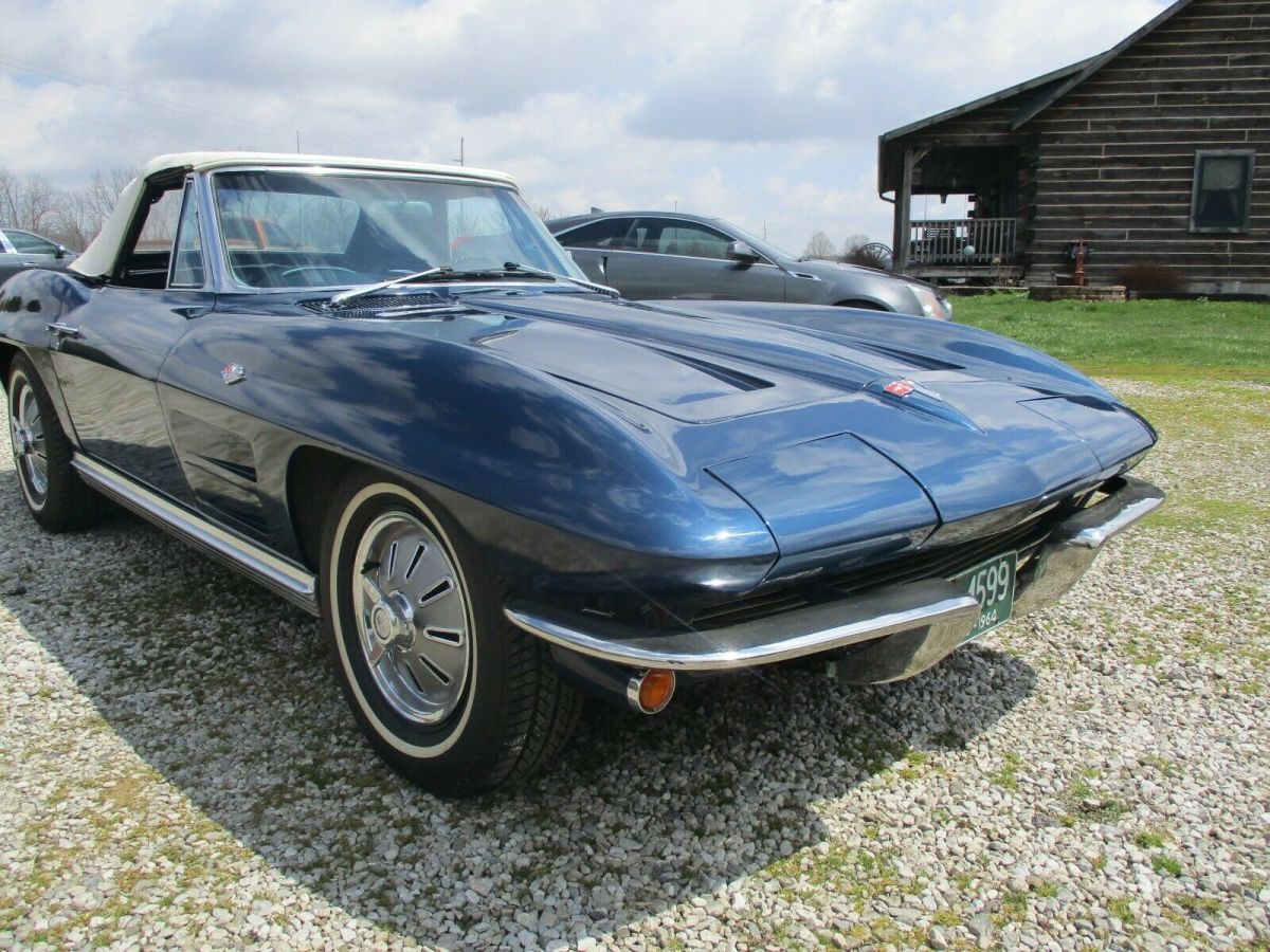 1964 Blue Chevrolet Corvette Convertible