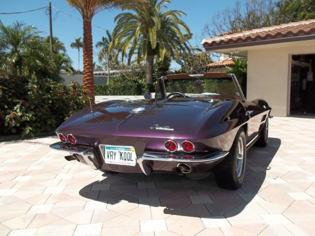 1964 Dark Mullberry Metallic Chevrolet Corvette Convertible