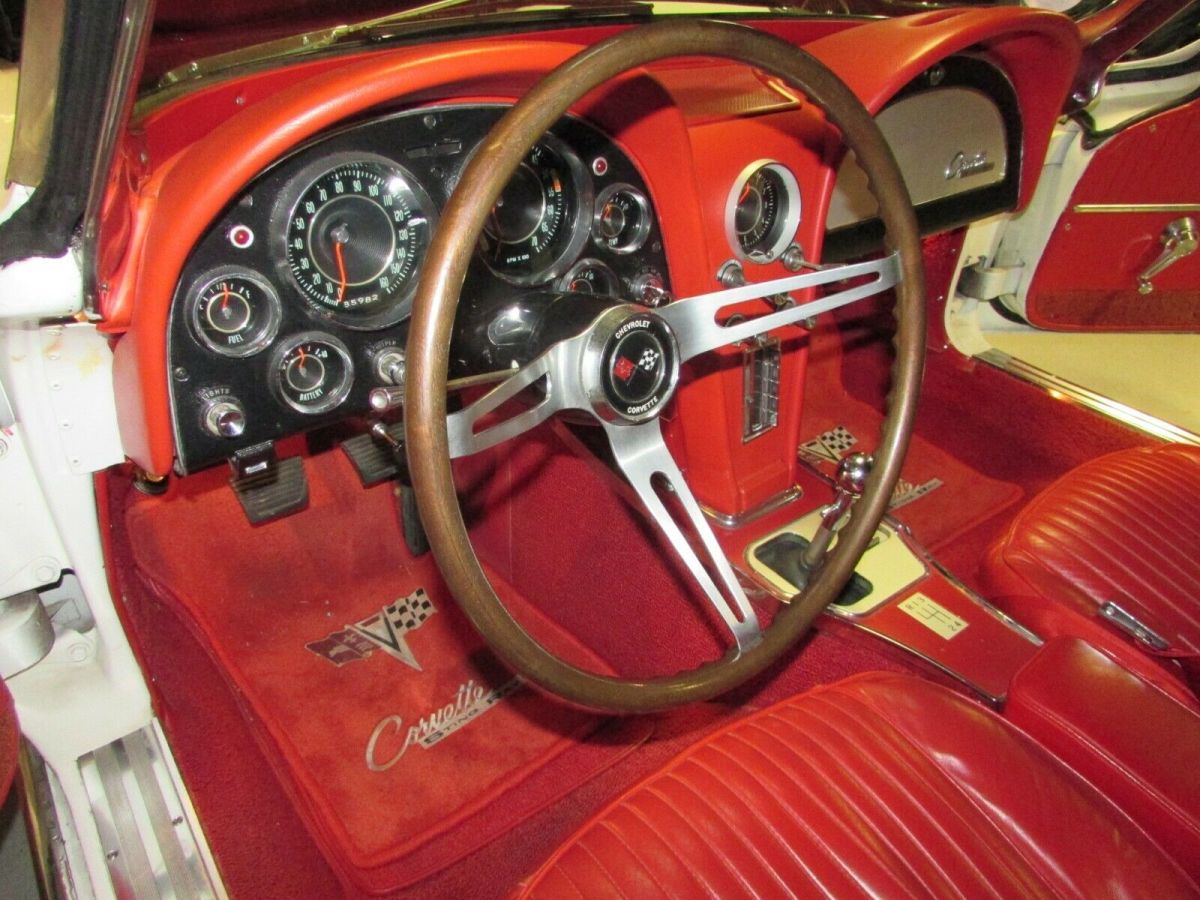 1964 White Chevrolet Corvette Convertible