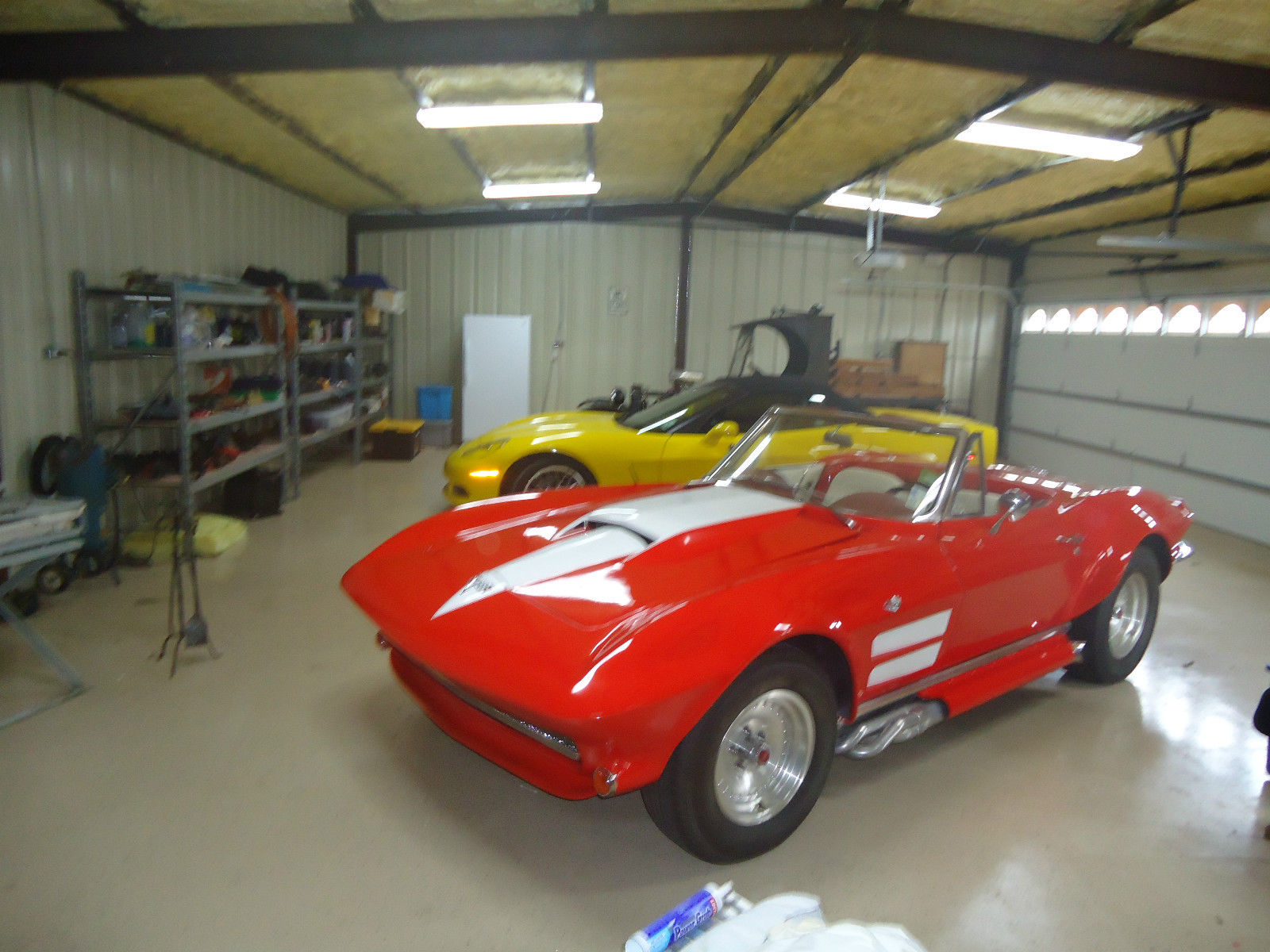 1964 RED &amp- WHITE Chevrolet Corvette Convertible