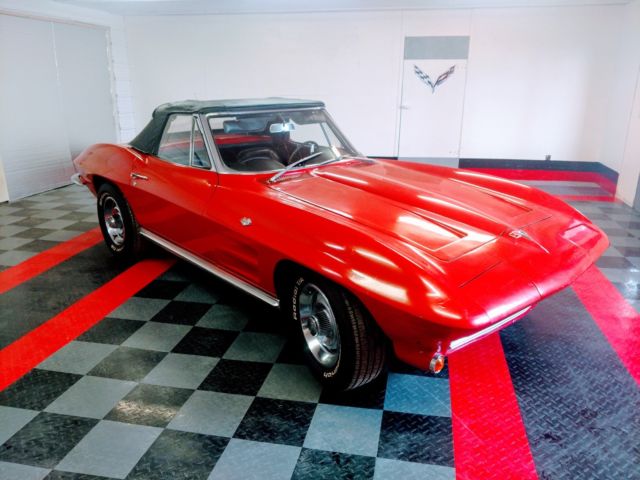 1964 Red Chevrolet Corvette Convertible