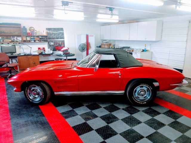 1964 Red Chevrolet Corvette Convertible
