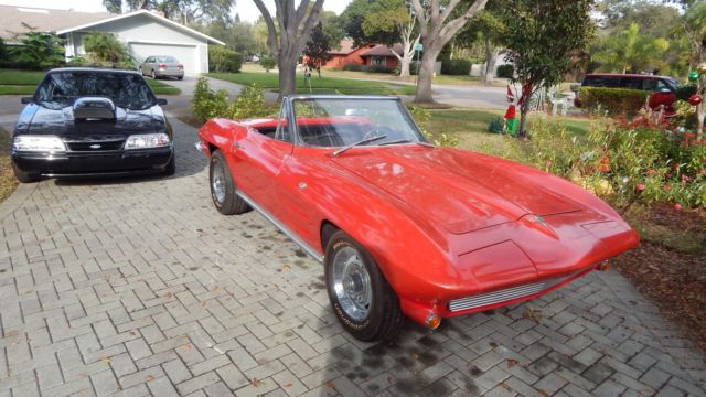 1964 Red Chevrolet Corvette Convertible