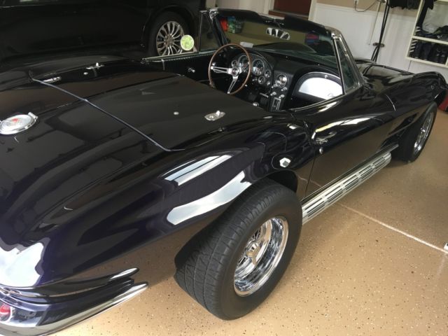 1964 Black Cherry Chevrolet Corvette Convertible