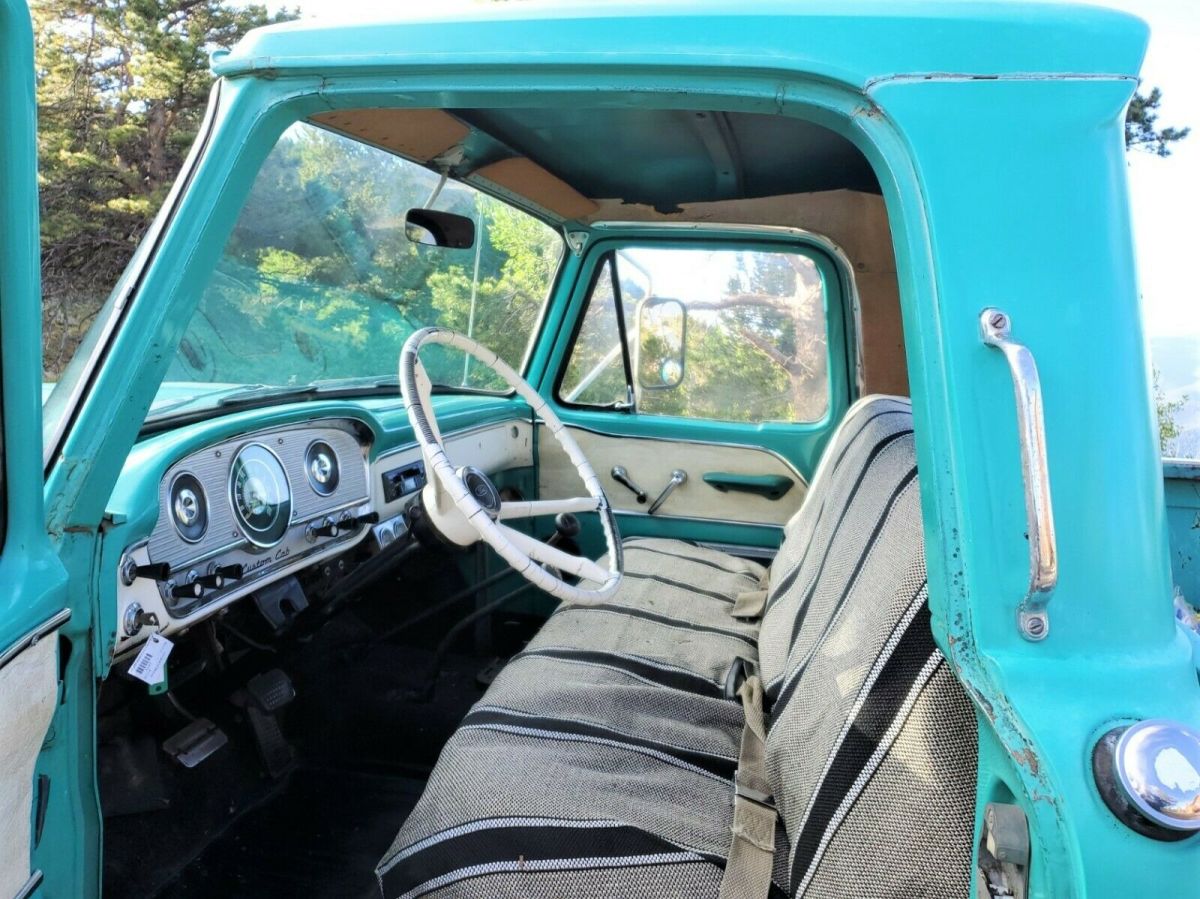 1964 Teal Ford F-100 Standard Cab Pickup
