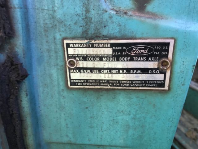 1964 Teal Ford F-100 Pickup