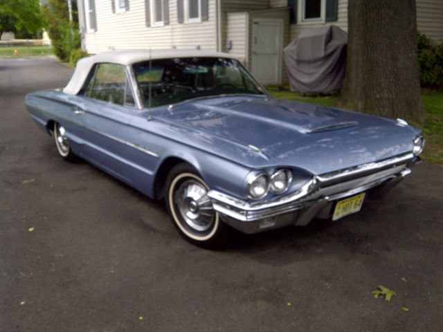 1964 Silver Blue Ford Thunderbird Convertible