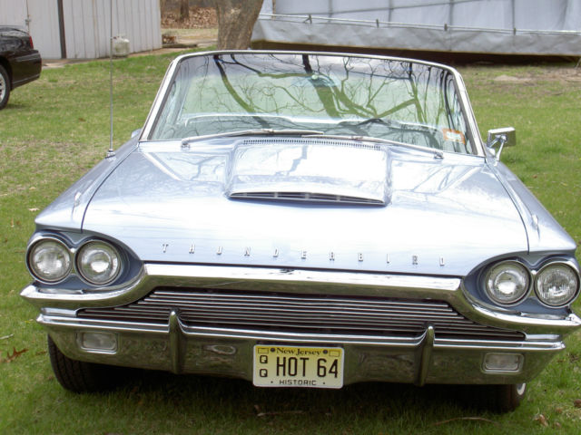 1964 Silver Blue Ford Thunderbird Convertible
