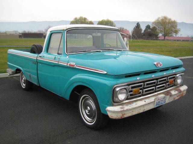 1964 Green Ford F-100 Custom Cab Pickup