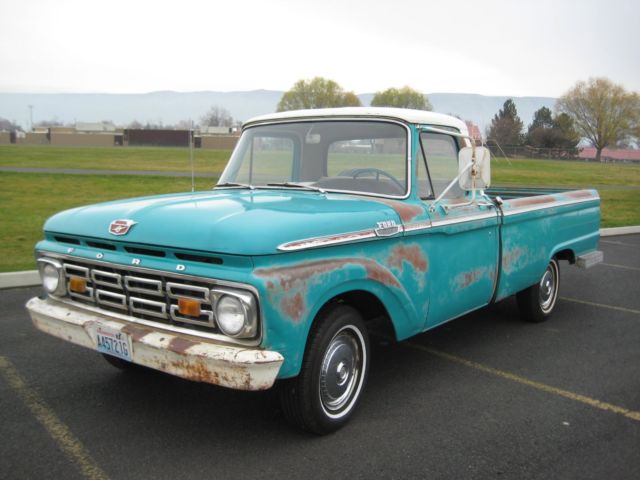 1964 Green Ford F-100 Custom Cab Pickup
