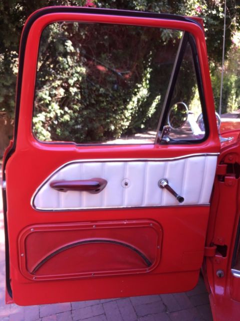 1964 Red Ford F-100 Crew Cab Pickup