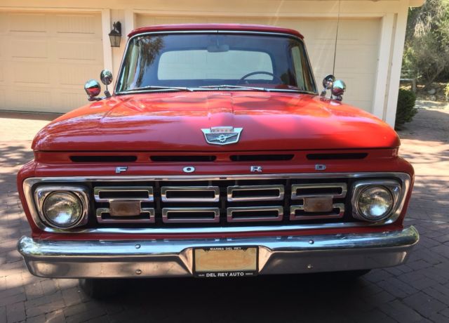 1964 Red Ford F-100 Crew Cab Pickup