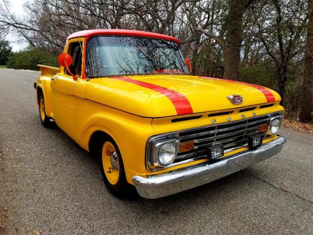 1964 Yellow and red Ford F-100 Californian stepside