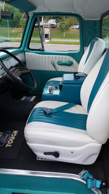1964 Turquoise and white Ford F-250 Standard Cab Pickup