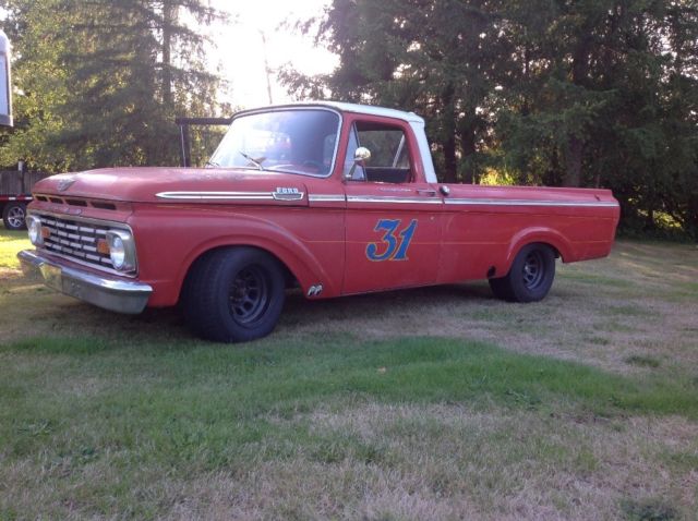1964 Red Ford F-100 Unibody