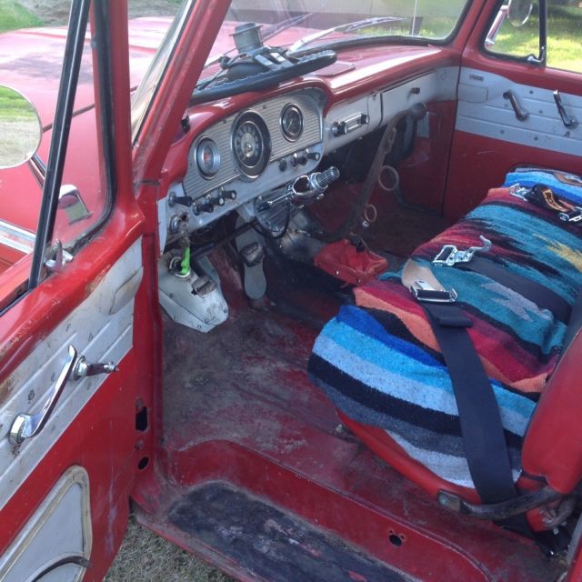 1964 Red Ford F-100 Unibody