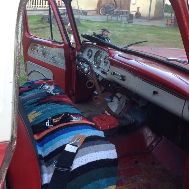 1964 Red Ford F-100 Unibody