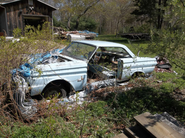 1964 blue, black, green Ford Falcon Coupe