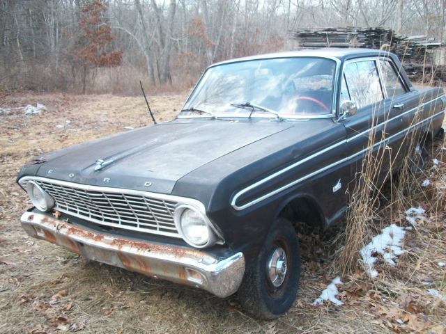 1964 blue, black, green Ford Falcon Coupe