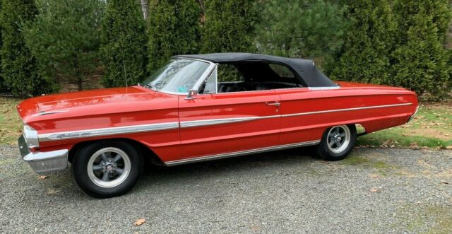 1964 Red with Black top Ford Galaxie Convertible