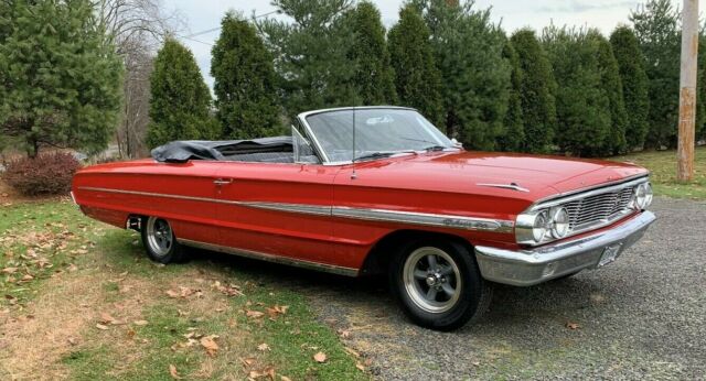 1964 Red with Black top Ford Galaxie Convertible