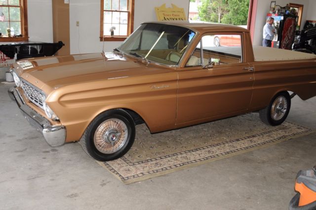 1964 Gold Ford Ranchero 2 Door Car with Pay Load