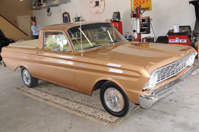 1964 Gold Ford Ranchero 2 Door Car with Pay Load