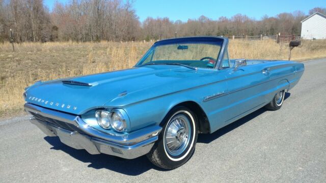 1964 Blue Ford Thunderbird Convertible