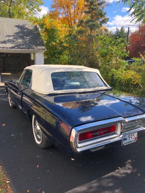 1964 Blue Ford Thunderbird Convertible