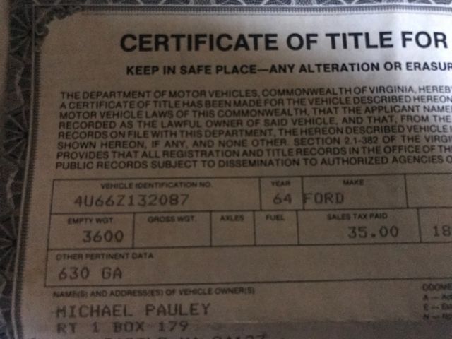 1964 Black Ford Galaxie Fastback