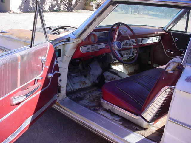 1964 Red with white top and trim Ford Galaxie 4 door