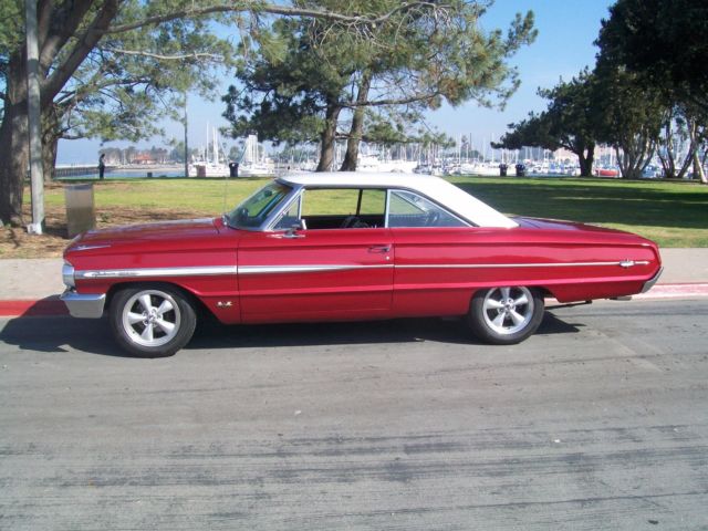 1964 fire red pearl white pearl top Ford Galaxie Fastback