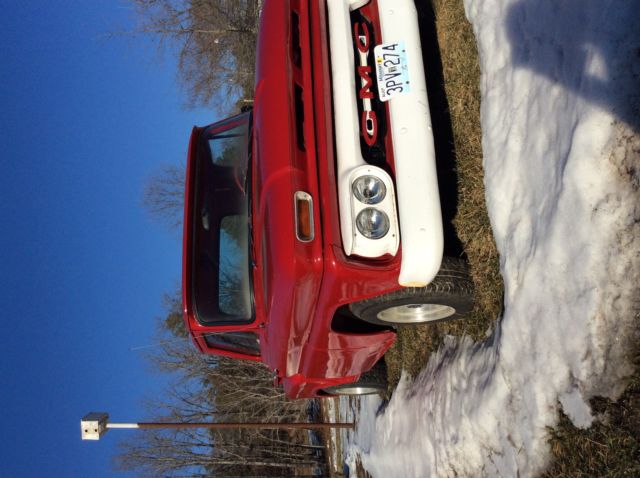 1964 Victory red GMC Sierra 1500 Short bed step side