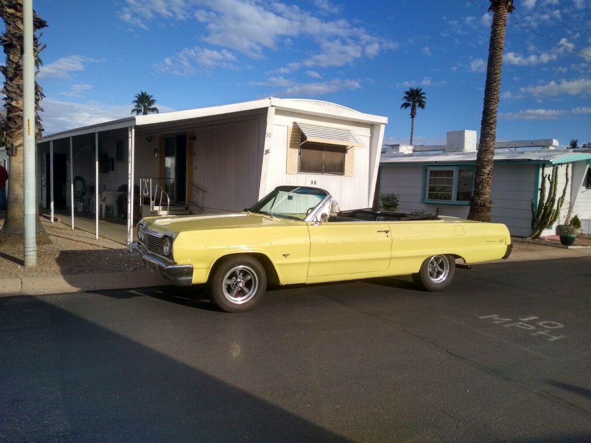 1964 Yellow Chevrolet Impala Convertible