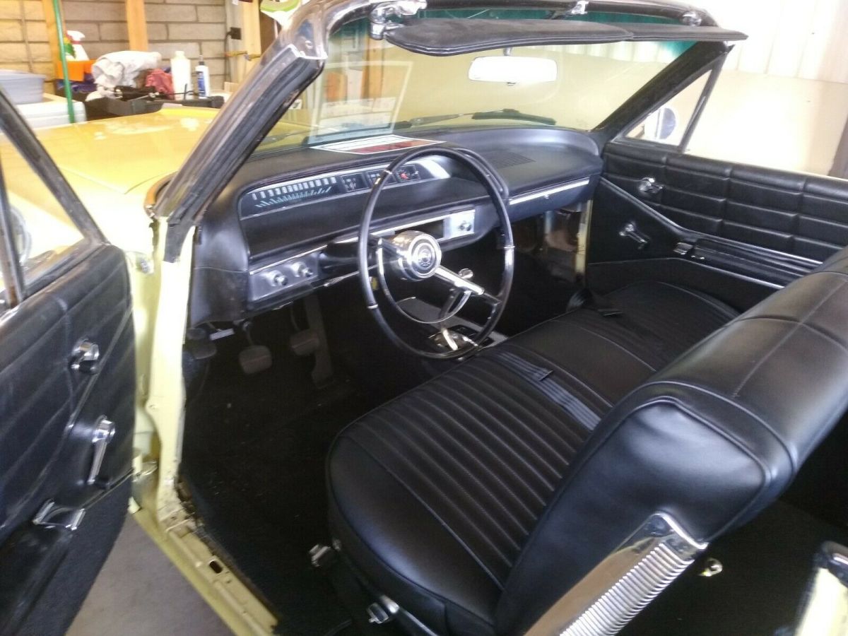 1964 Yellow Chevrolet Impala Convertible