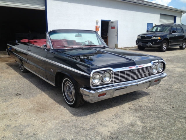 1964 Yellow Chevrolet Impala Convertible