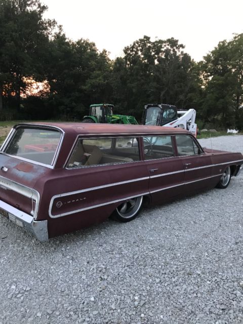 1964 Burgundy Chevrolet Impala Wagon