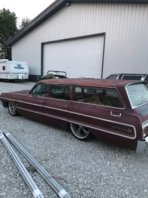 1964 Burgundy Chevrolet Impala Wagon