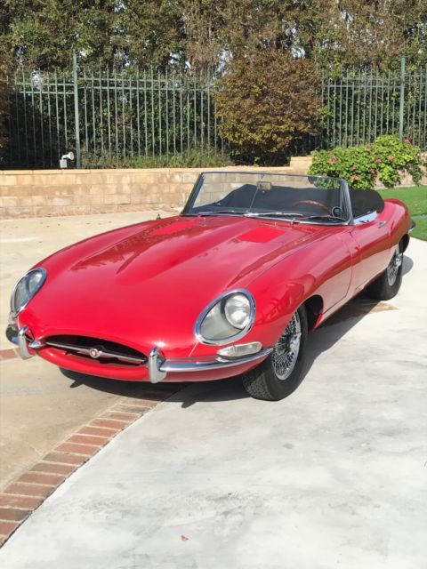 1964 Red Jaguar E-Type Convertible