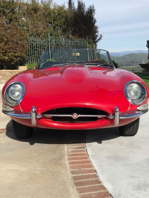 1964 Red Jaguar E-Type Convertible