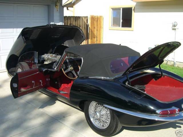 1964 Black Jaguar E-Type Convertible