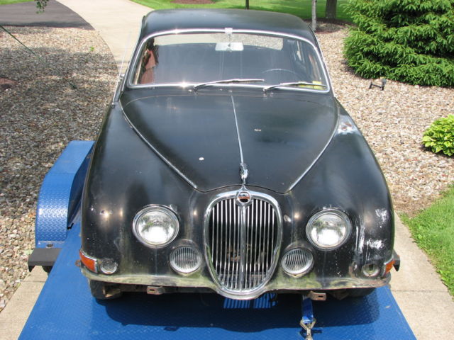 1964 Black Jaguar Mk2 S-Type 3.8S Sedan