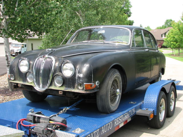 1964 Black Jaguar Mk2 S-Type 3.8S Sedan