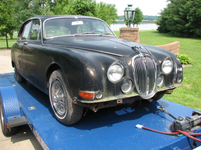 1964 Black Jaguar Mk2 S-Type 3.8S Sedan